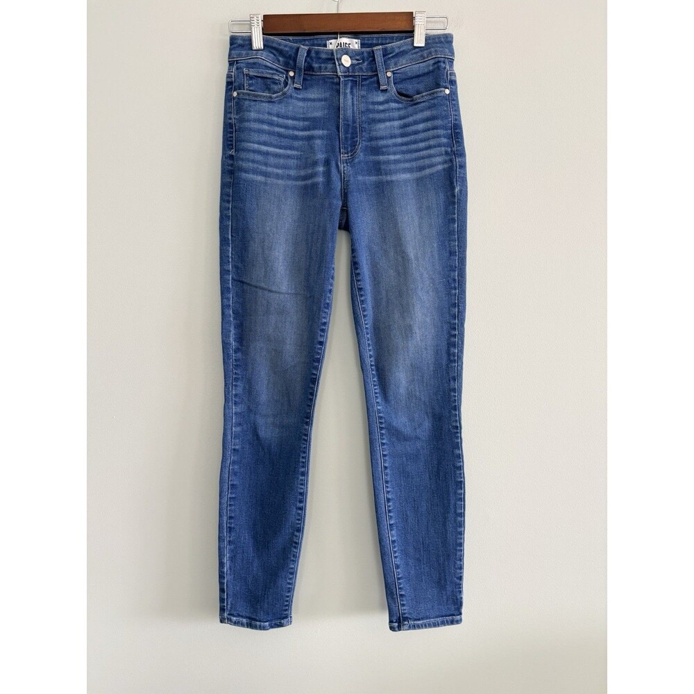 Paige Hoxton Ankle Jeans Womens 26 Medium Wash High Rise Skinny Stretch Denim